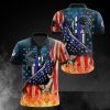 NFL Carolina Panthers American Flag Polo Shirt V2