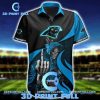 NFL Carolina Panthers Black Blue Skull Hawaiian Shirt