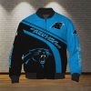 NFL Carolina Panthers Blue Black Bomber Jacket