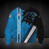 NFL Carolina Panthers Blue Black Bomber Jacket V3