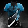 NFL Carolina Panthers Blue Black Polo Shirt V2