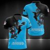 NFL Carolina Panthers Blue Black Polo Shirt V4
