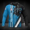 NFL Carolina Panthers Blue Black Zip Up Hoodie V3