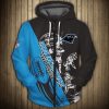 NFL Carolina Panthers Blue Black Zip Up Hoodie V5
