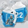 NFL Carolina Panthers Christian McCaffrey Panther Blue White Pullover Hoodie