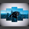 NFL Carolina Panthers City Logo 5 Panel Canvas
