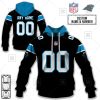 NFL Carolina Panthers Custom Name Number Black Home Jersey Pullover Hoodie
