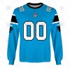 NFL Carolina Panthers Custom Name Number Blue Alternate Jersey Sweatshirt