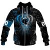 NFL Carolina Panthers Custom Name Number Rose Dragon Zip Up Hoodie