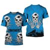 NFL Carolina Panthers Halloween Skull T-Shirt V3