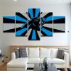 NFL Carolina Panthers Logo 5 Panel Canvas