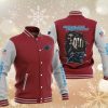 NFL Carolina Panthers Red Skull Baseball Jacket