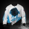NFL Carolina Panthers White Blue Bomber Jacket