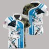 NFL Carolina Panthers White Blue Camo Polo Shirt