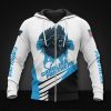NFL Carolina Panthers White Blue Zip Up Hoodie