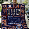 NFL Chicago Bears 100 Years Edition Quilt Blanket
