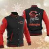 NFL Chicago Bears Black Red Iron Maiden Baseball Jacket
