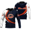 NFL Chicago Bears Curve Graphic Zip Up Hoodie