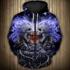 NFL Chicago Bears Electric Skull Halloween Zip Up Hoodie