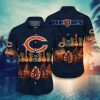 NFL Chicago Bears Guitar Pineapple In Dark Blue Hawaiian Shirt