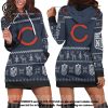 NFL Chicago Bears Holiday Women Hoodie Dress