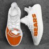 NFL Chicago Bears Hot Trending New White Orange Logo Yeezy Boost Sneakers