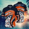 NFL Chicago Bears Leaf Orange Curve Hawaiian Shirt