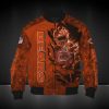 NFL Chicago Bears Orange Scratch Player In Fire Bomber Jacket