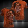 NFL Chicago Bears Orange Scratch Player In Fire T-Shirt