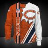 NFL Chicago Bears Orange White Logo In Hert Sweatshirt