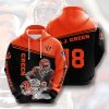 NFL Cincinnati Bengals A. J. Green Orange Black Pullover Hoodie