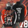 NFL Cincinnati Bengals Anthony Muñoz Orange Black Pullover Hoodie