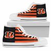 NFL Cincinnati Bengals Black Orange High Top Shoes