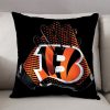 NFL Cincinnati Bengals Black Square Pillow Case