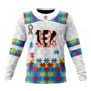 NFL Cincinnati Bengals Custom Name Number Autism Awareness Sweatshirt