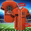 NFL Cincinnati Bengals Custom Name Number Orange Baseball Jersey