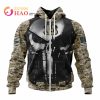 NFL Cincinnati Bengals Custom Name Number Punisher Skull Zip Up Hoodie