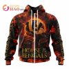 NFL Cincinnati Bengals Dragon Orange Black Zip Up Hoodie