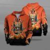 NFL Cincinnati Bengals Jack Skellington Halloween Zip Up Hoodie