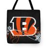 NFL Cincinnati Bengals Merry Christmas Tote Bag