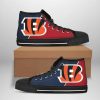 NFL Cincinnati Bengals Navy Blue Red High Top Shoes