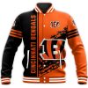 NFL Cincinnati Bengals Orange Black Baseball Jacket