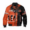 NFL Cincinnati Bengals Orange Black Bomber Jacket