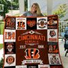 NFL Cincinnati Bengals Orange Est 1968 Quilt Blanket