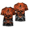 NFL Cincinnati Bengals Orange Pumpkin Skull T-Shirt