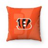 NFL Cincinnati Bengals Orange Square Pillow Case
