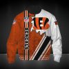 NFL Cincinnati Bengals Orange White Bomber Jacket V4