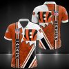 NFL Cincinnati Bengals Orange White Polo Shirt V4