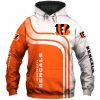 NFL Cincinnati Bengals Orange White Pullover Hoodie V2