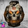 NFL Cincinnati Bengals Skull Halloween Pullover Hoodie V3